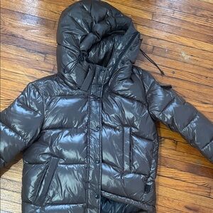 Women's Glossy Black Puffer Jacket